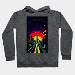 Retro Spaceship Design - Vintage Astronaut Apparel Hoodie